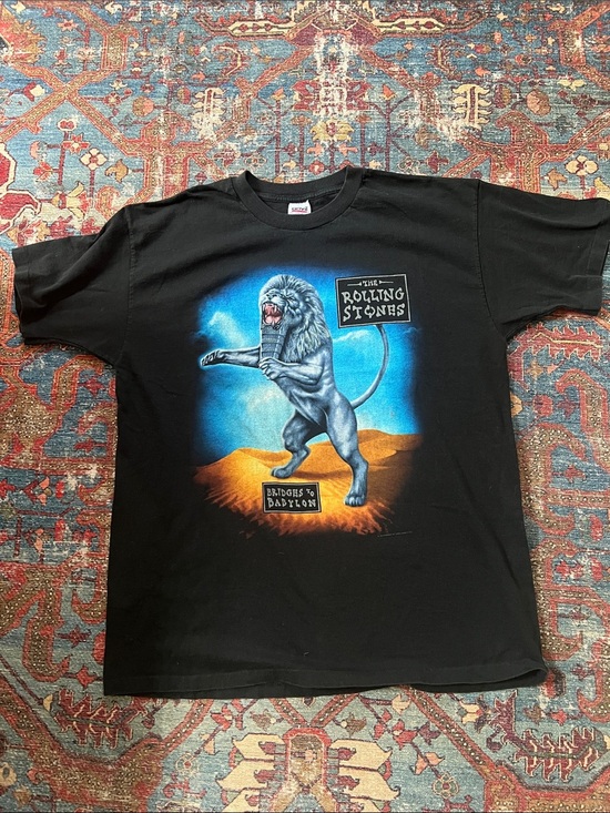 Anvil Other - Vintage Rolling Stones Bridges to Babylon 1997 Tour Single Stitch Anvil Tee xl